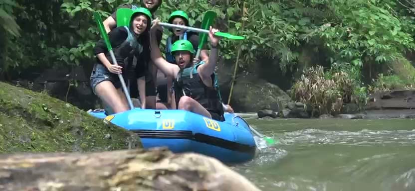 Rafting-Video: flussabwärts entlang des Dschungelufers gleiten